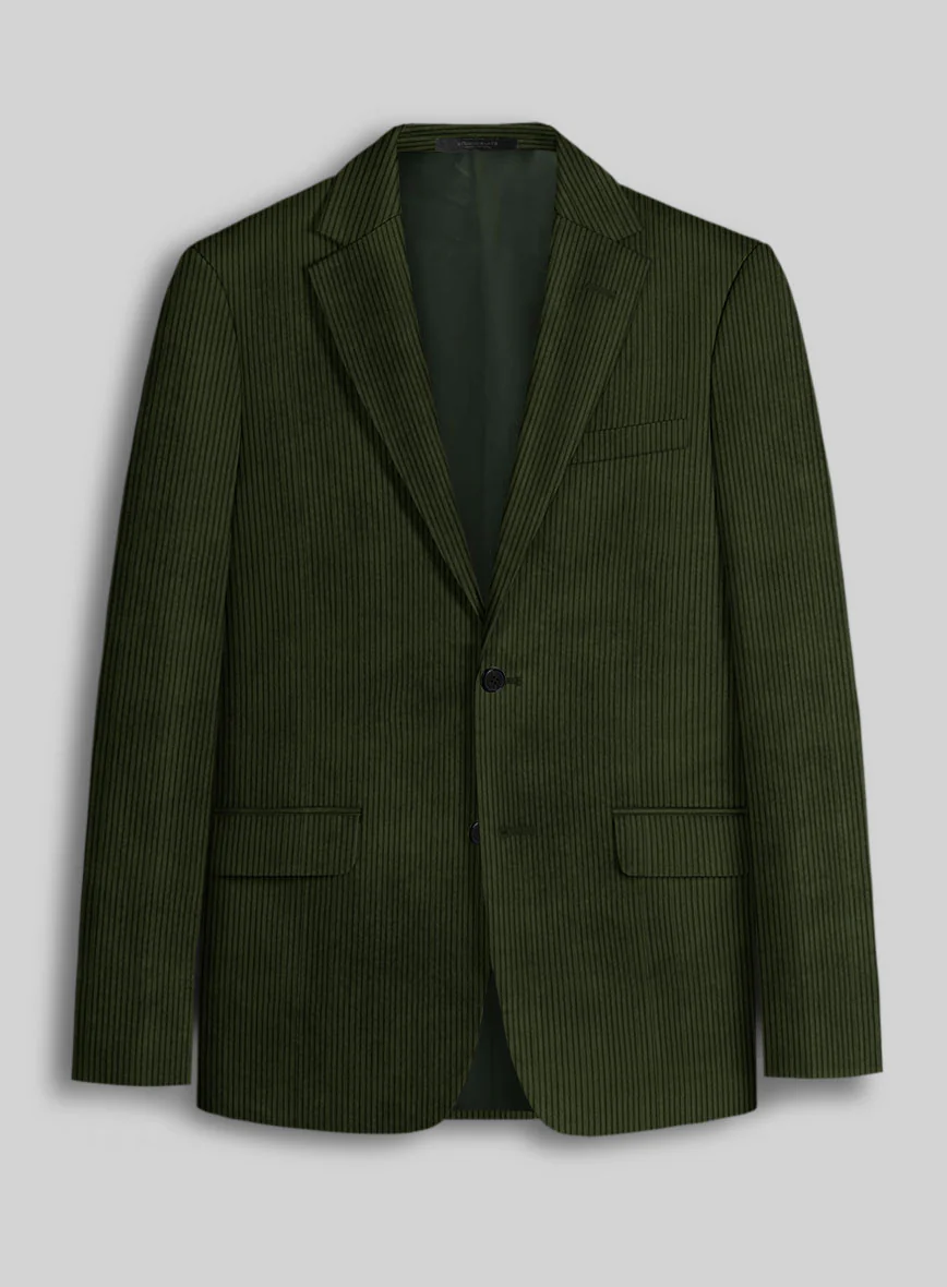Olive Green Corduroy Suit - Image 4