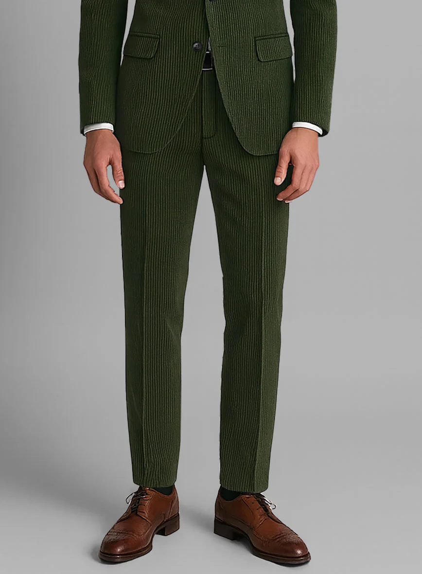 Olive Green Corduroy Suit - Image 6