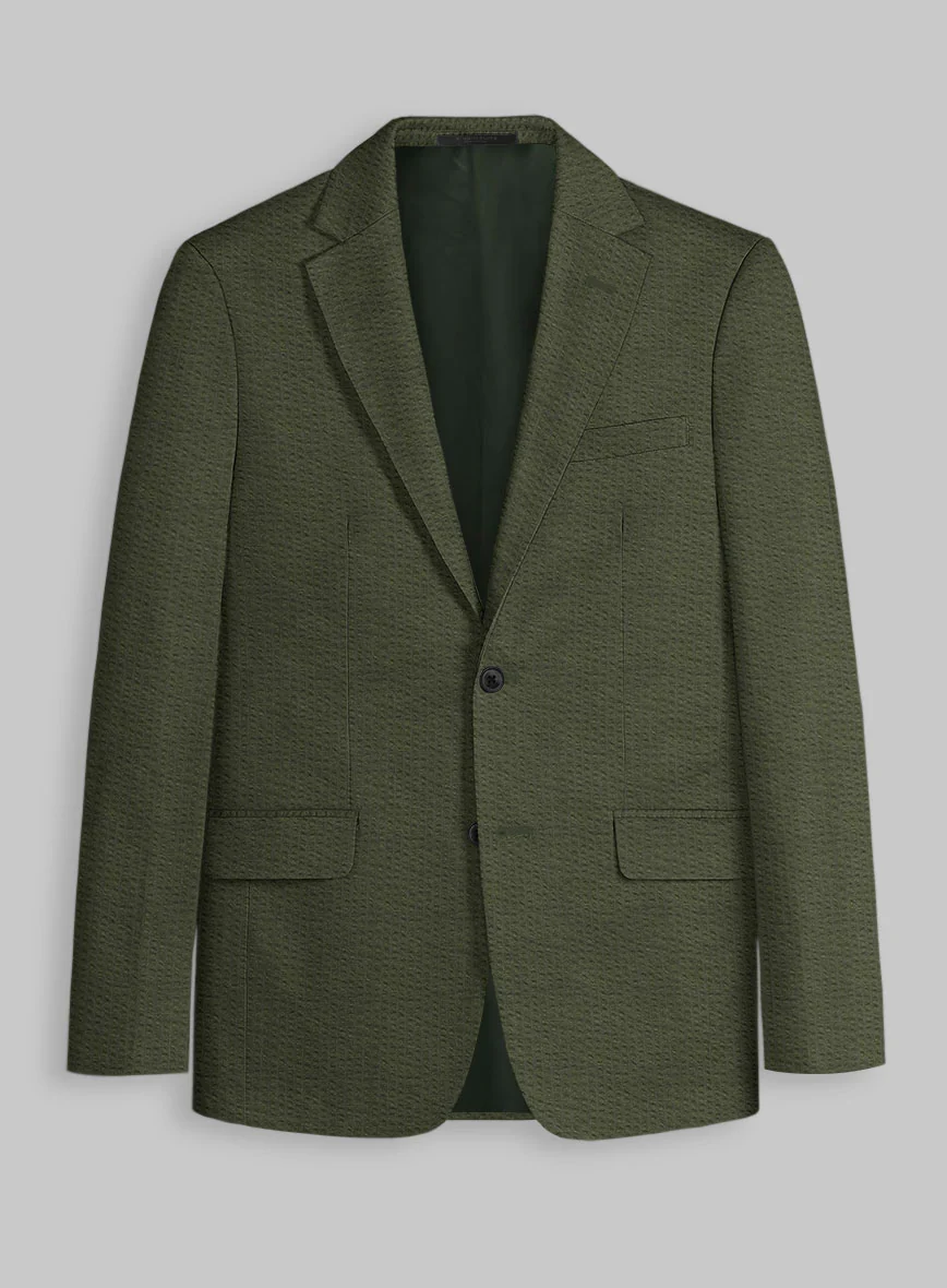 Olive Seersucker Suit - Image 2