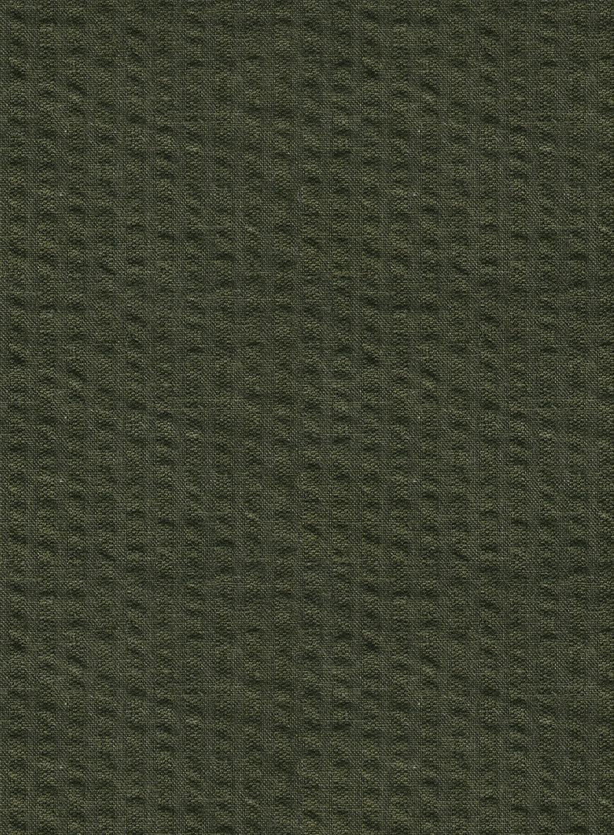 Olive Seersucker Suit - Image 7