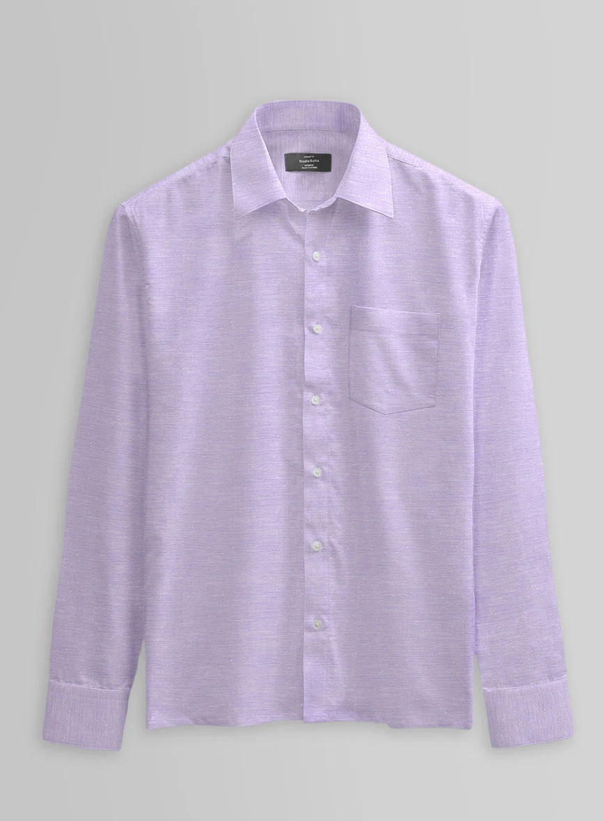 Orchid Mist Dobby Cotton Shirt - Image 3