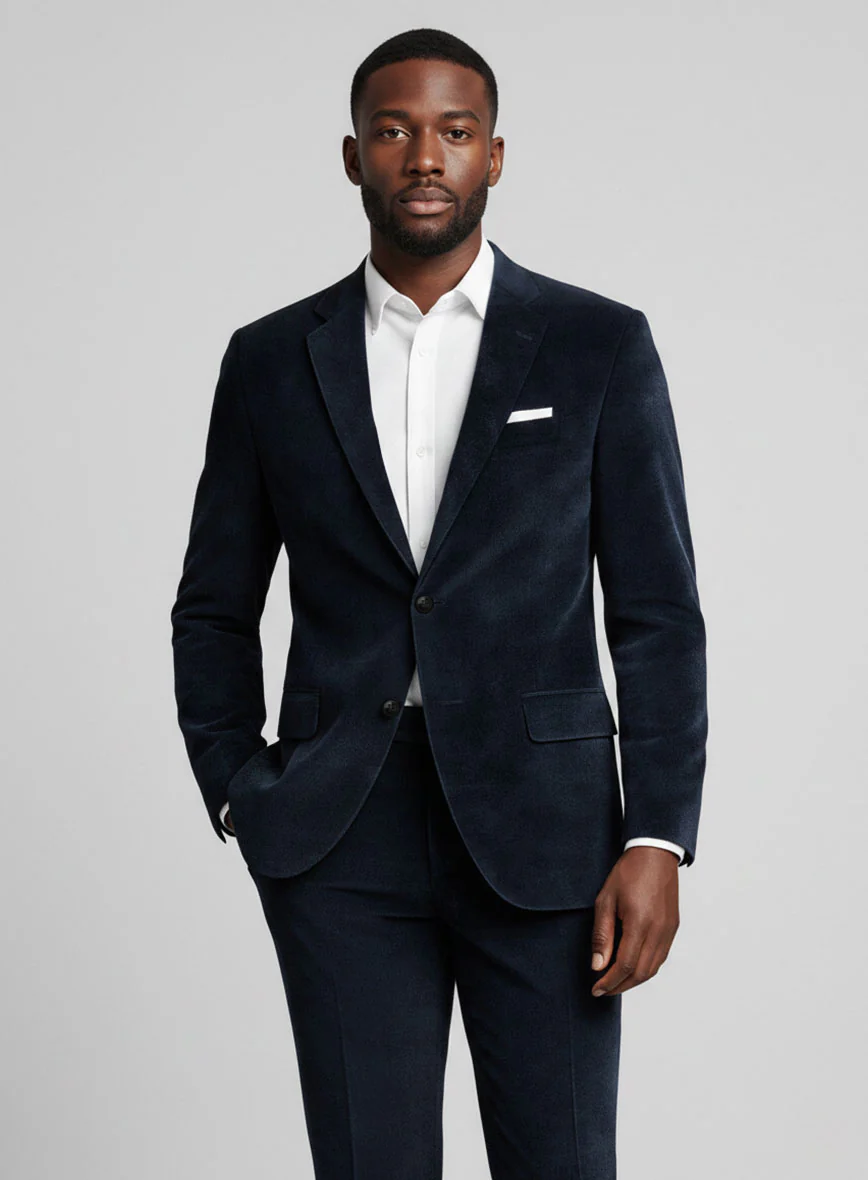 Orion Blue Velvet Jacket - Image 2
