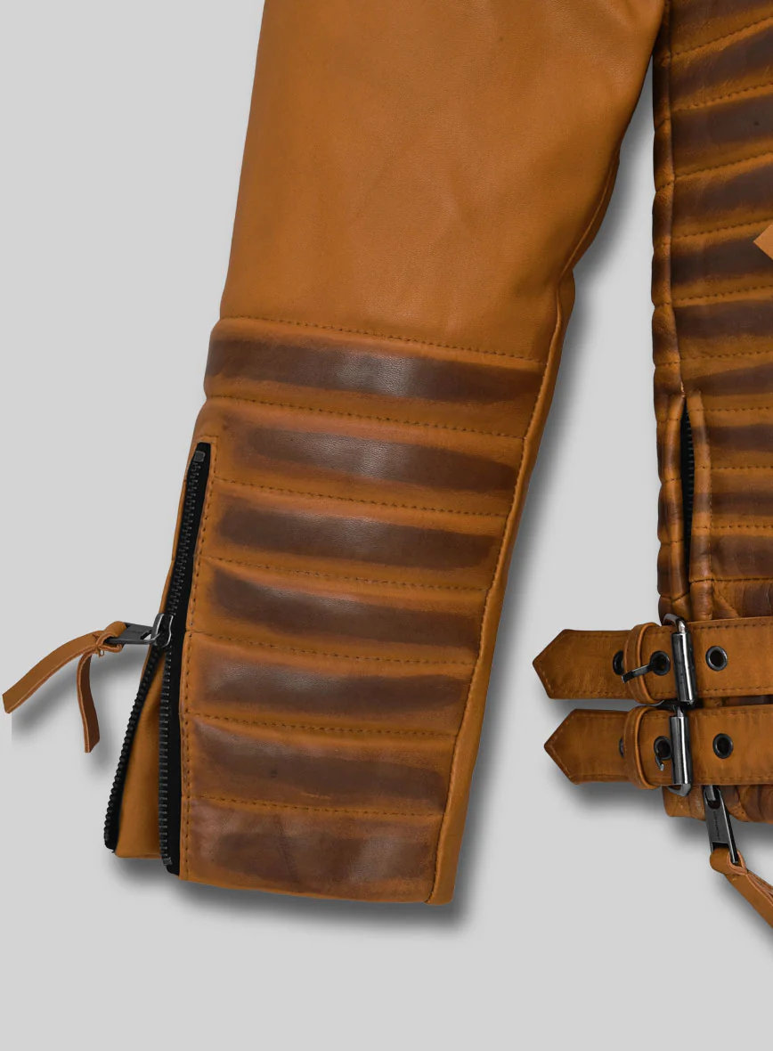 Outlaw Burnt Mustard Leather Jacket - Image 8