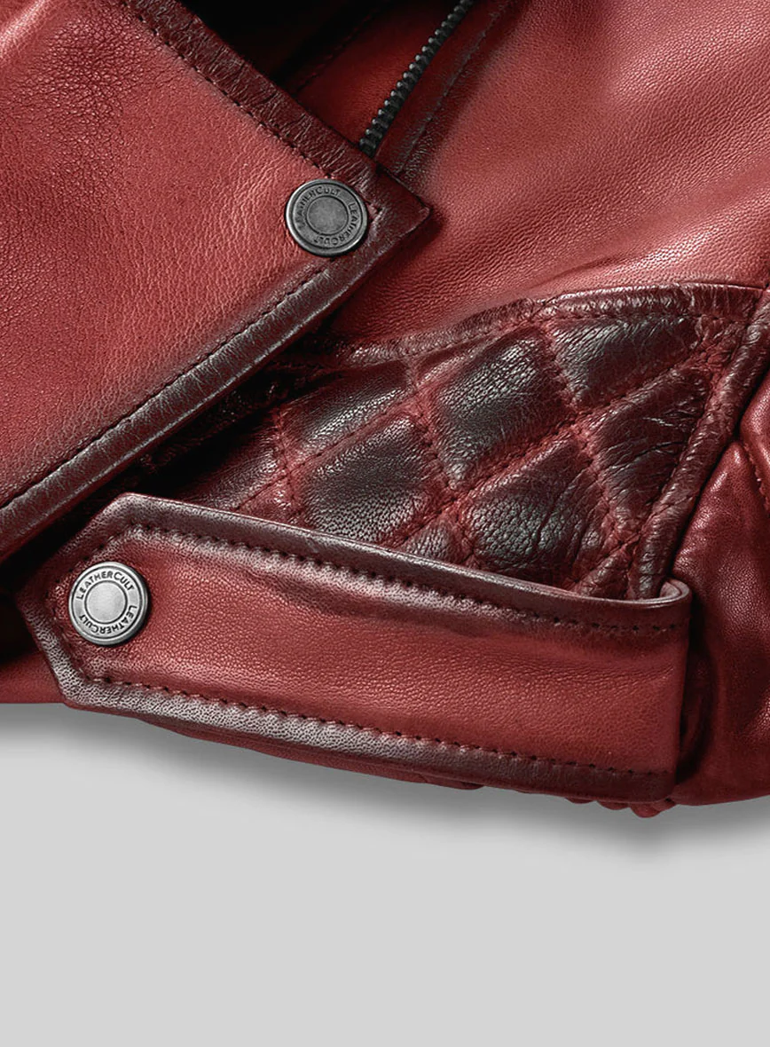 Outlaw Burnt Red Leather Jacket - Image 8