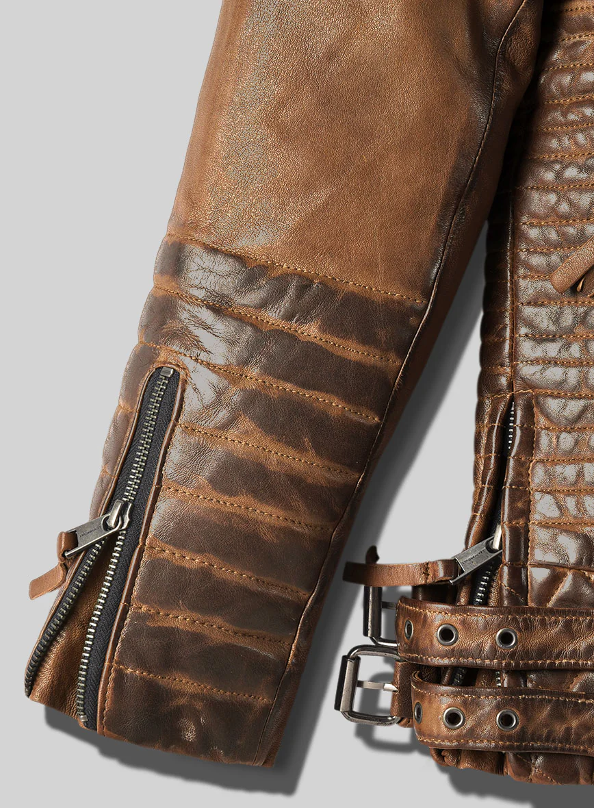 Outlaw Burnt Tan Leather Jacket - Image 7