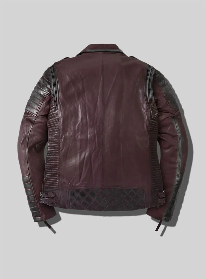 Outlaw Burnt Wine Leather Jacket - Image 3