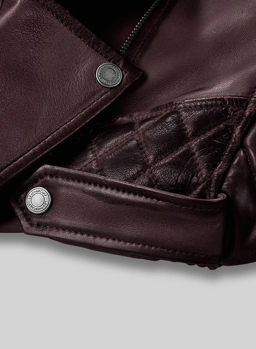 Outlaw Burnt Wine Leather Jacket - Image 8