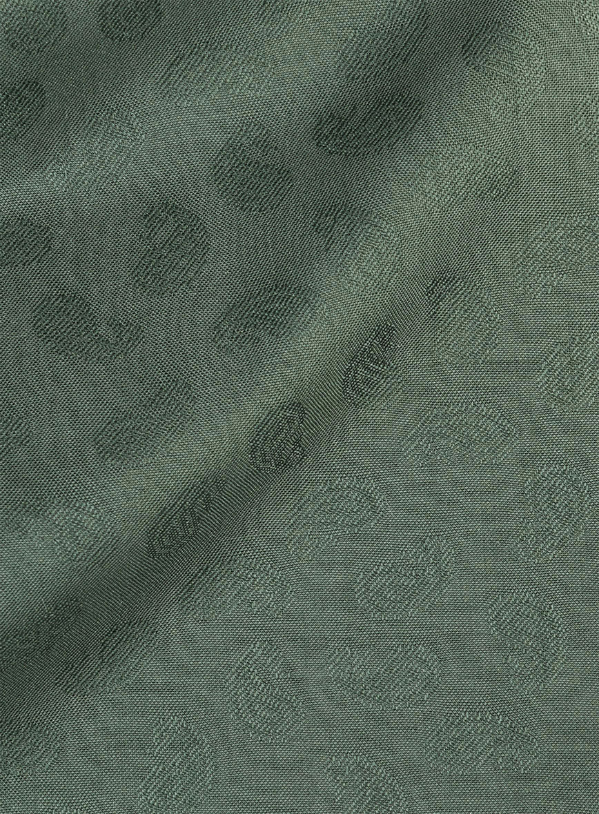 Paisley Green Wool Shirt - Image 2