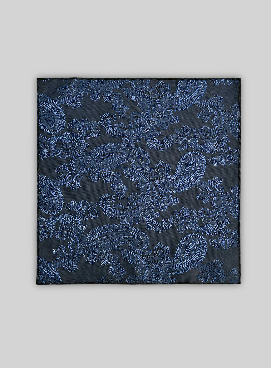 Paisley Pocket Square - Blue - Image 3