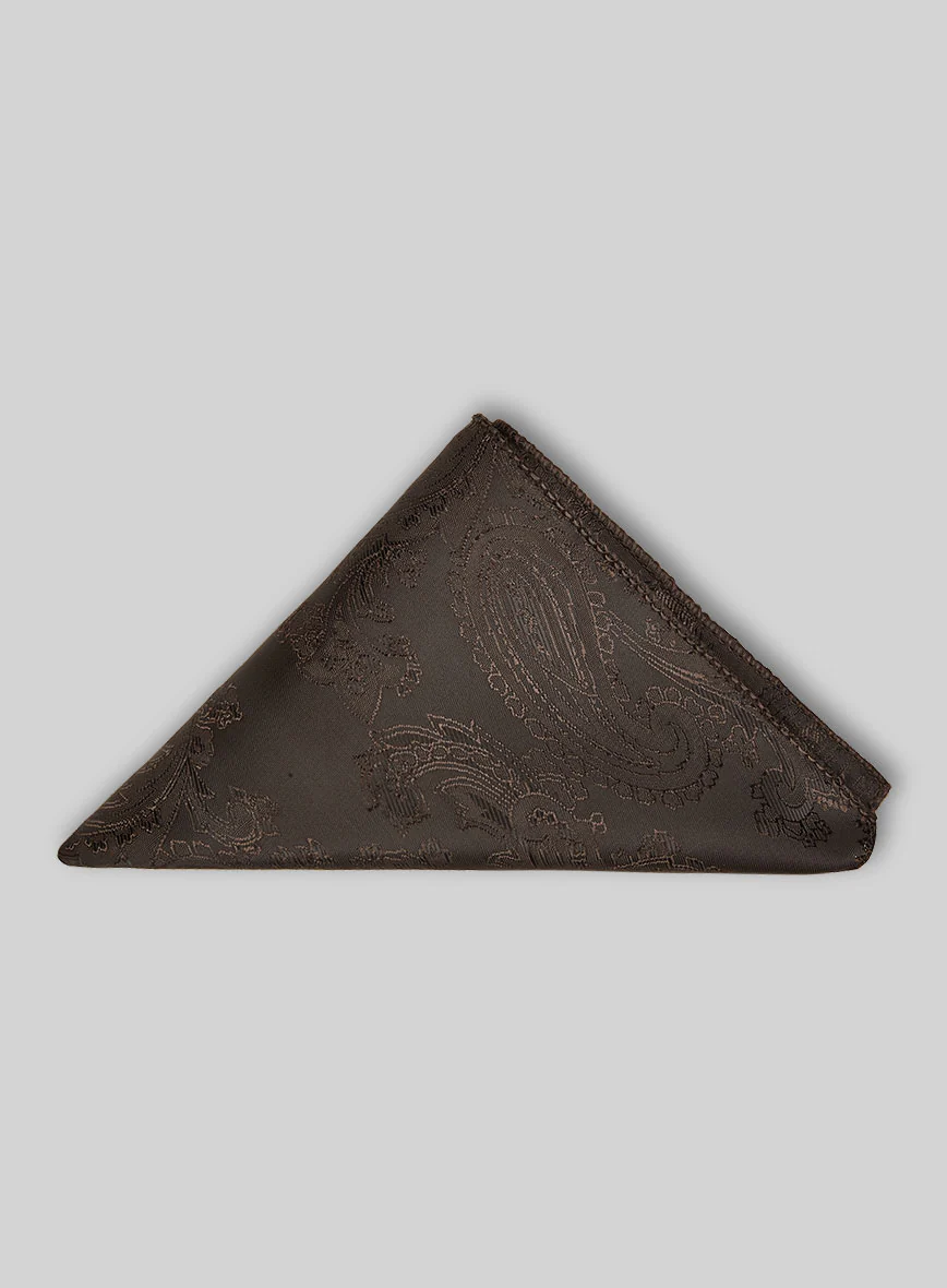 Paisley Pocket Square - Brown - Image 2