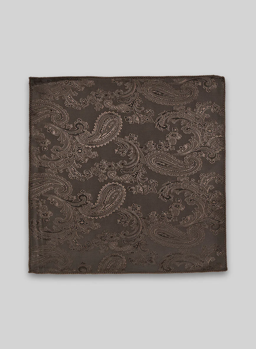 Paisley Pocket Square - Brown - Image 3