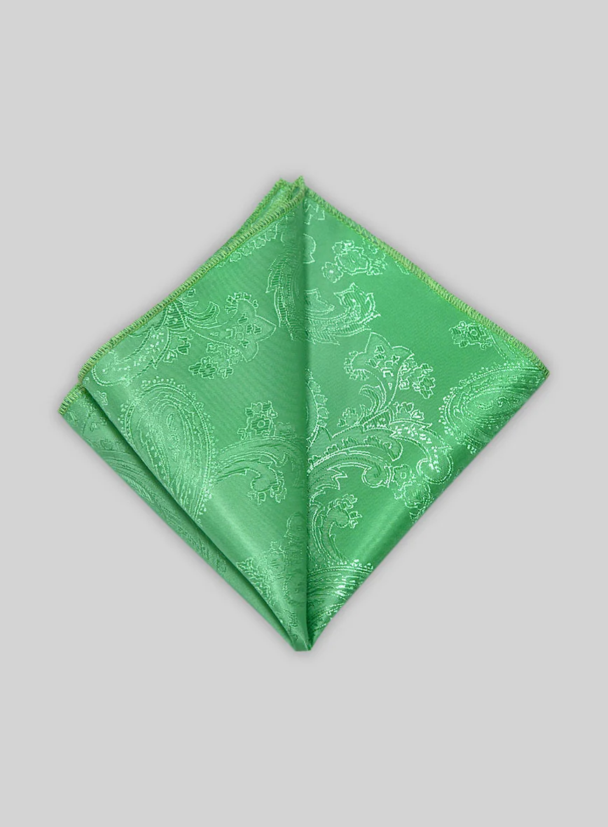 Paisley Pocket Square - Cuban Green - Image 2