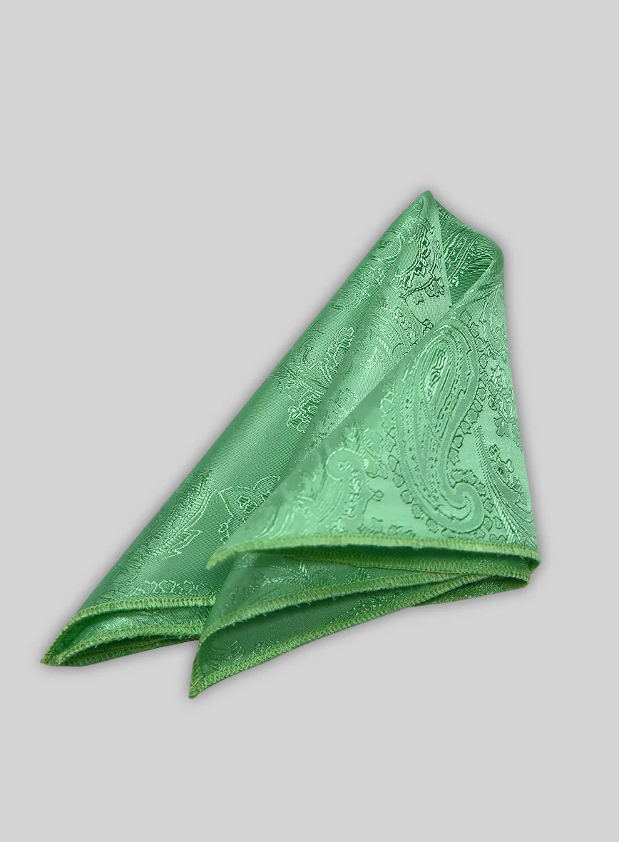 Paisley Pocket Square - Cuban Green - Image 4