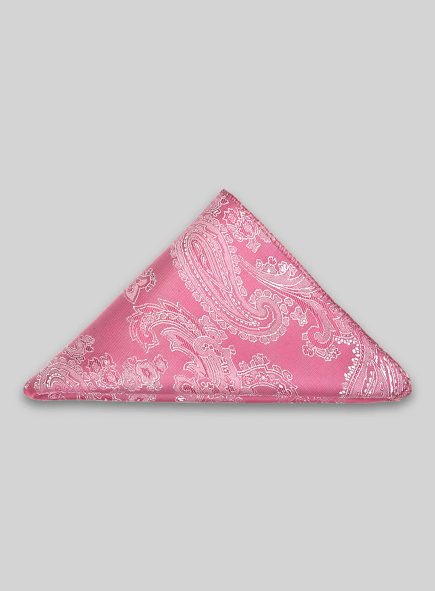 Paisley Pocket Square - Cuban Pink - Image 2