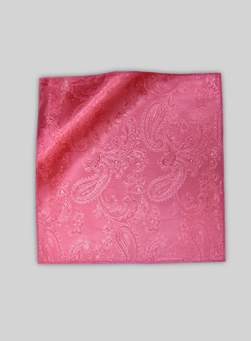 Paisley Pocket Square - French Pink - Image 3