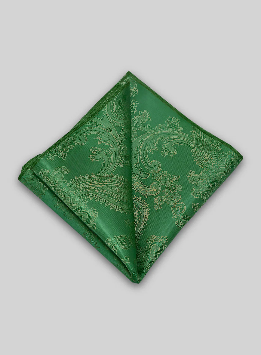 Paisley Pocket Square - Green - Image 2