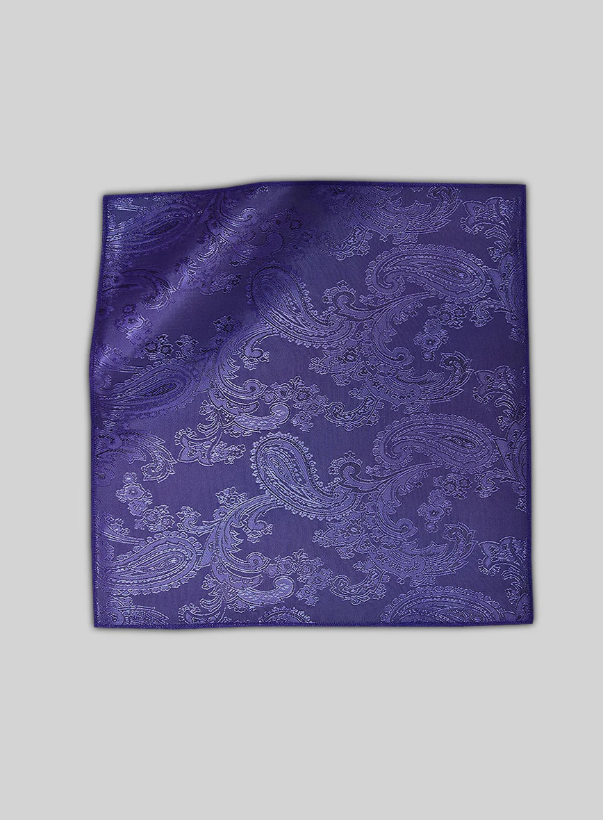 Paisley Pocket Square - Ink Blue - Image 3