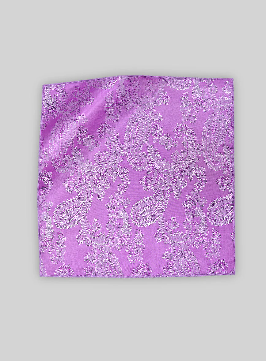 Paisley Pocket Square - Lilac - Image 3