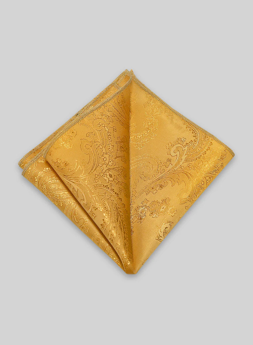 Paisley Pocket Square - Orchid Yellow - Image 2