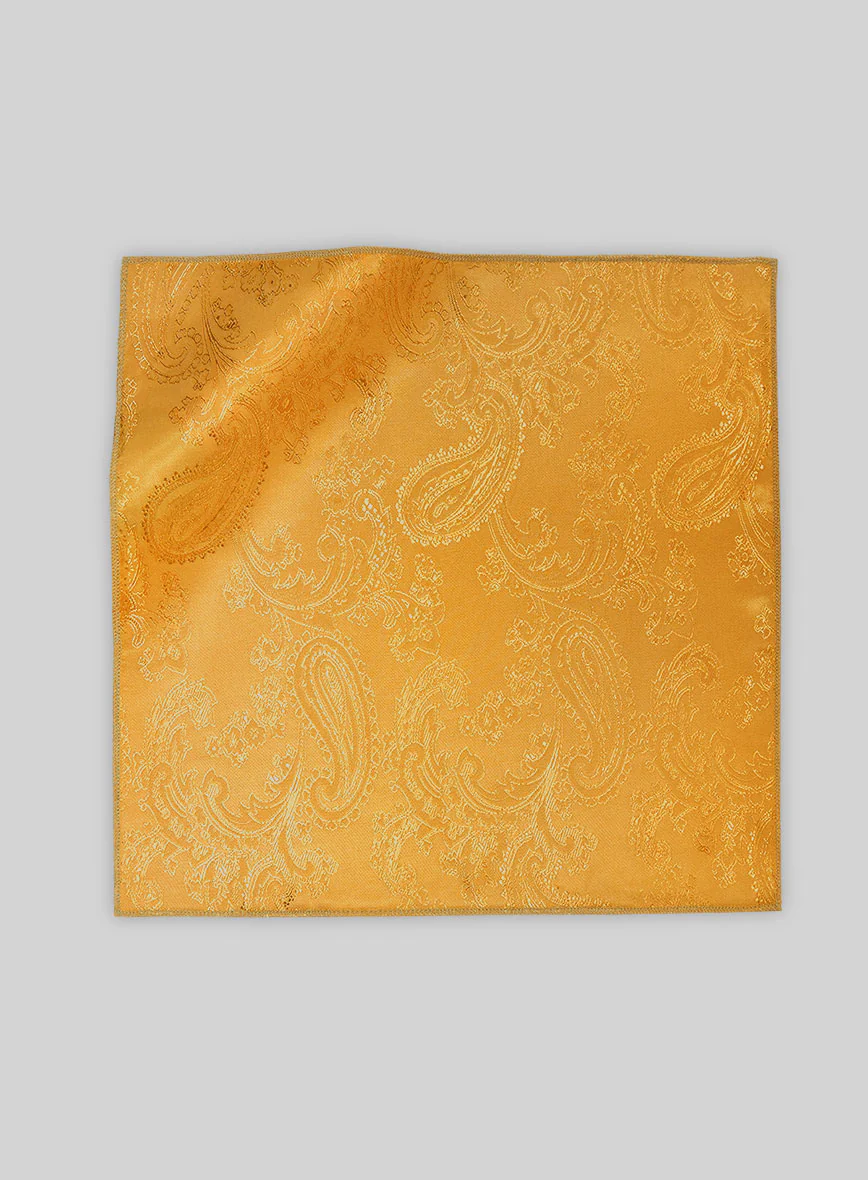 Paisley Pocket Square - Orchid Yellow - Image 3
