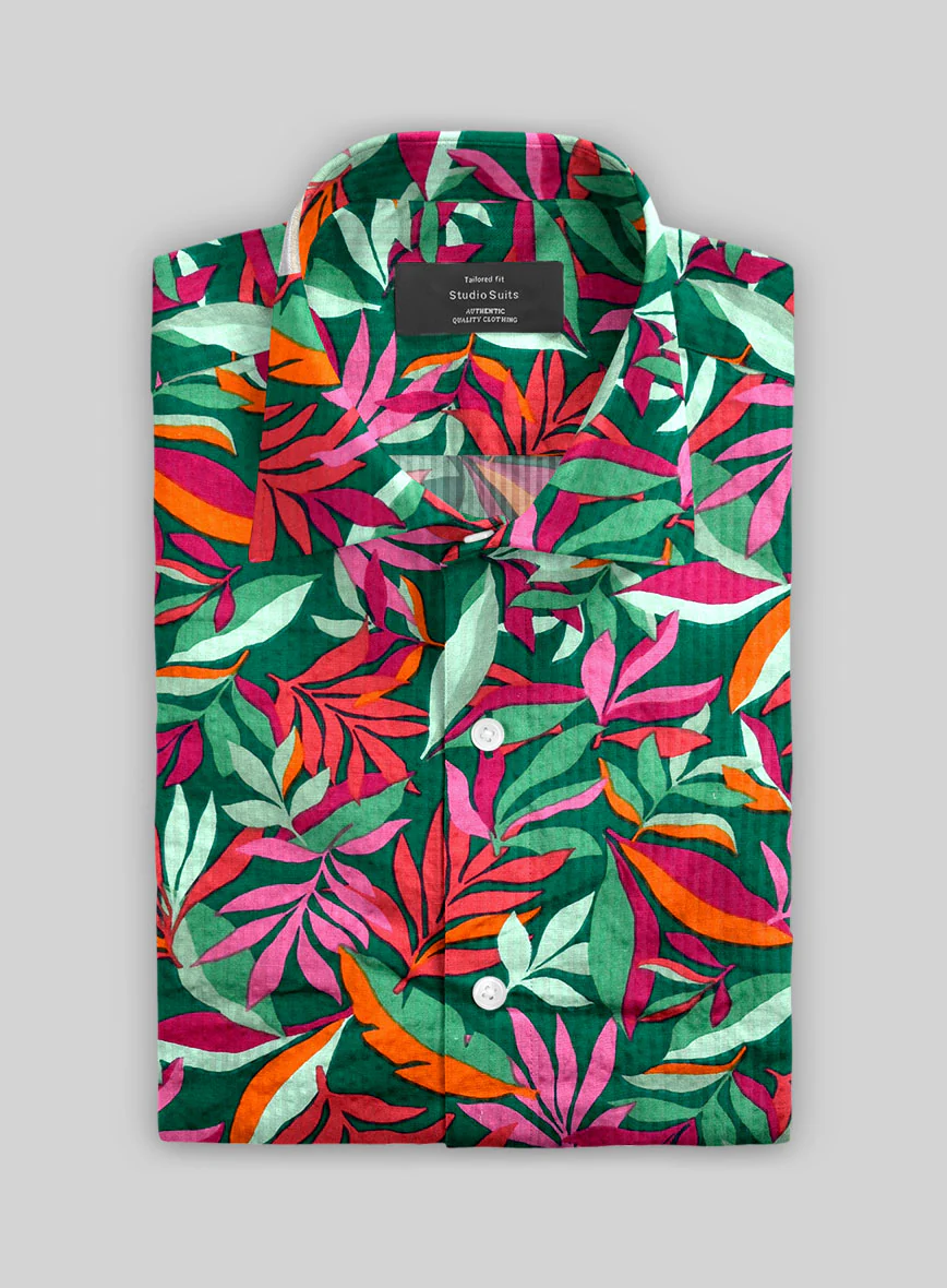 Palm Riot Cotton Seersucker Shirt - Image 2