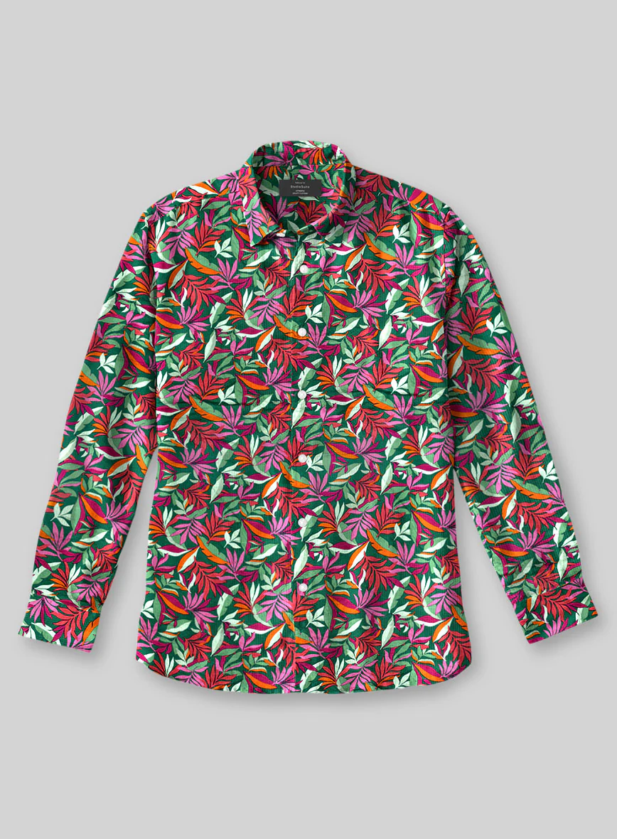 Palm Riot Cotton Seersucker Shirt - Image 4