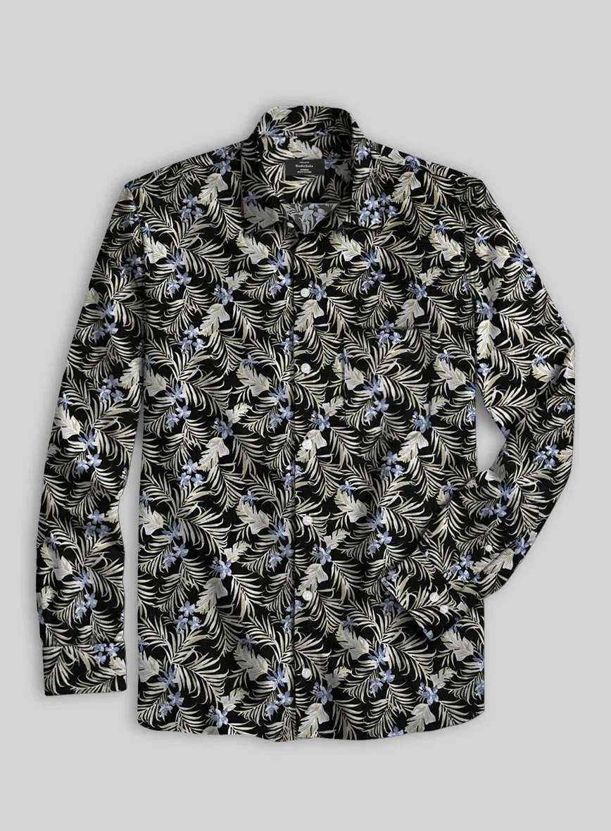 Palm Veil Cotton Shirt - Image 3
