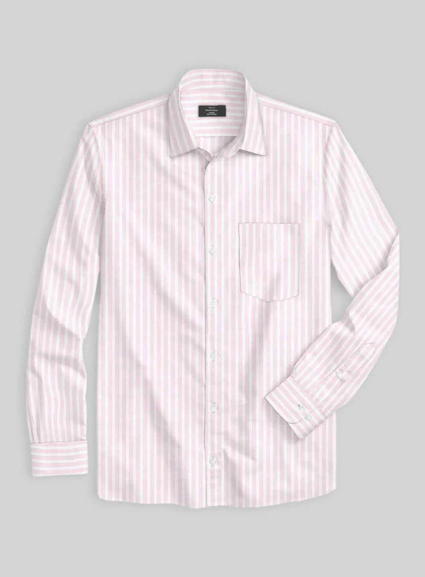 Pastel Pink Cotton Lycra Shirt - Image 2