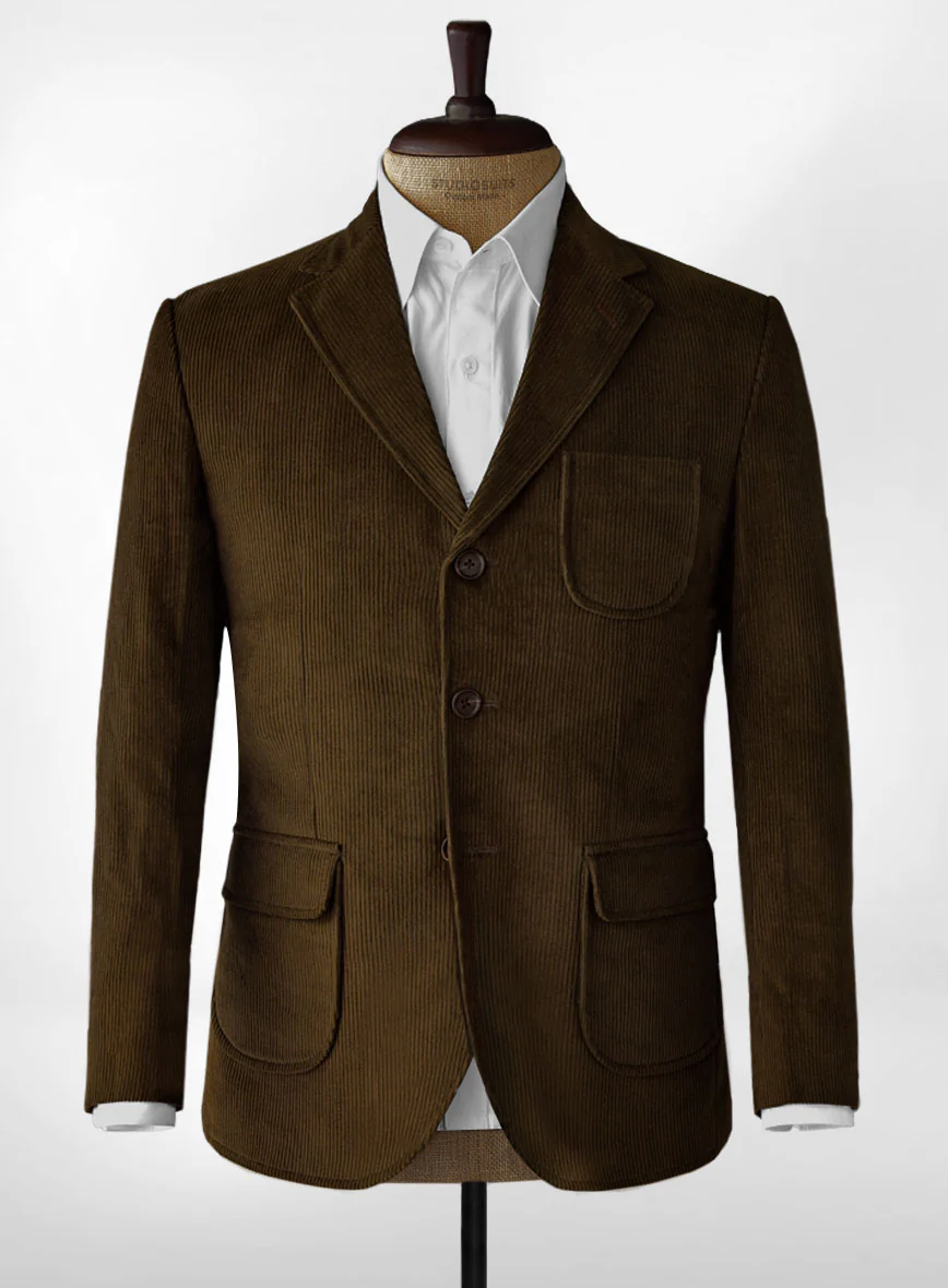Patch Pockets Corduroy Jacket