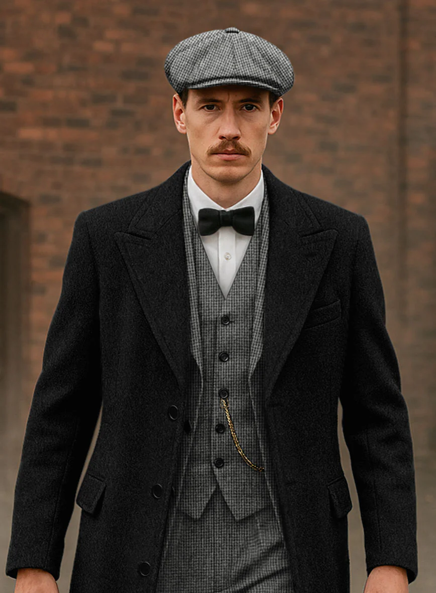Peaky Blinders Black Wool Overcoat - Image 3