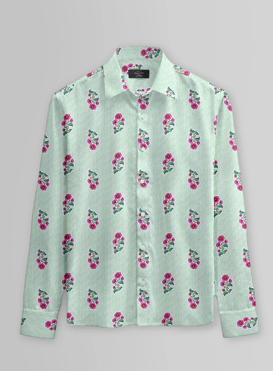 Petalstripe Cotton Lycra Shirt - Image 3