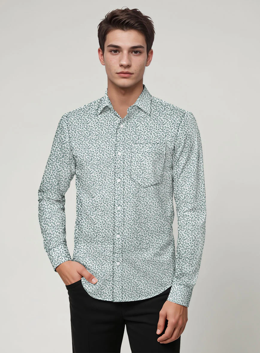 Petite Flora Cotton Lycra Shirt - Image 2