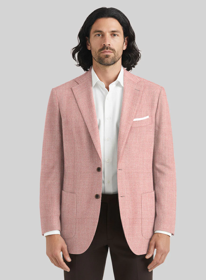 Pink Hopsack Unlined Blazer - Image 2
