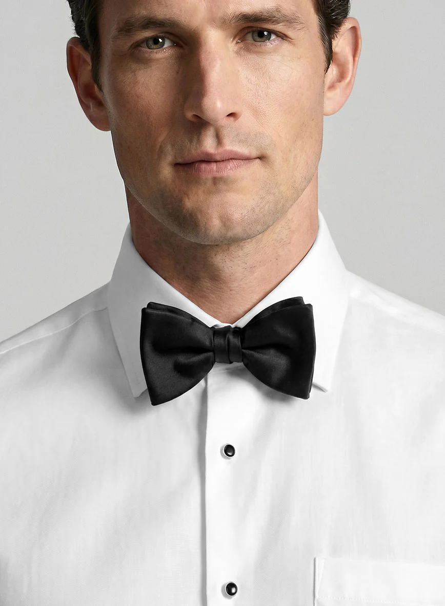 Plain Front White Tuxedo Shirt - Image 3