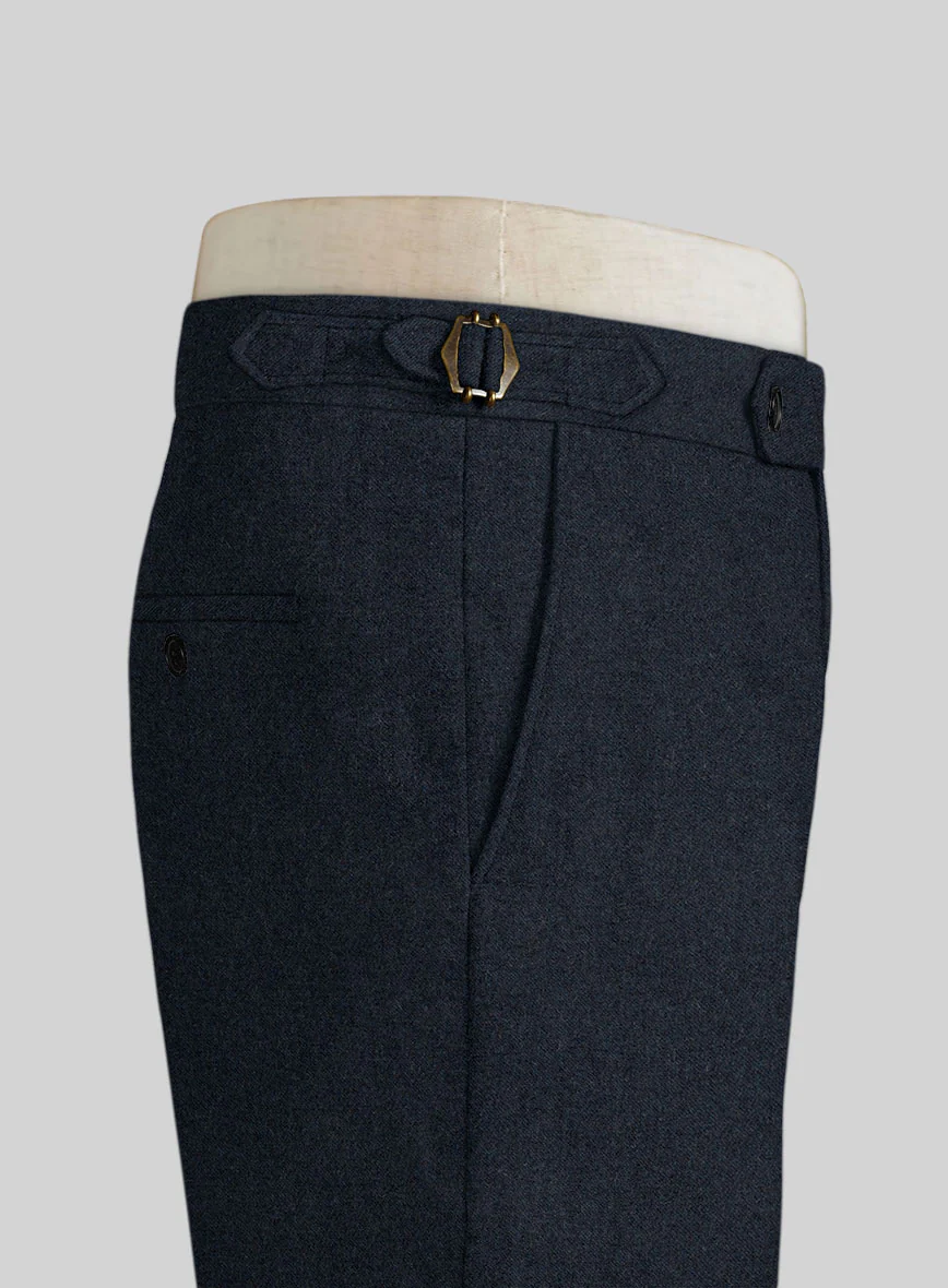Playman Blue Denim Highland Tweed Trousers - Image 3