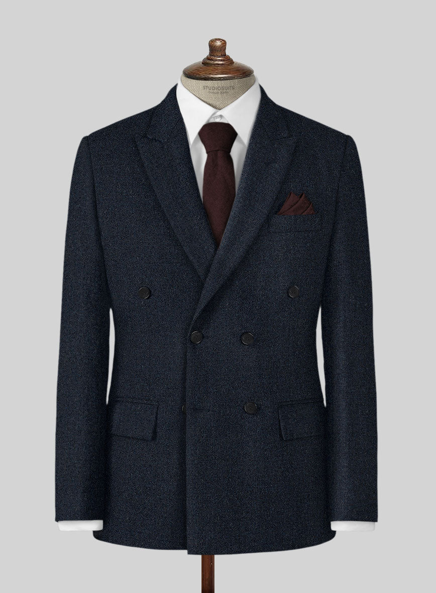 Playman Blue Denim Tweed Double Breasted Suit - Image 2