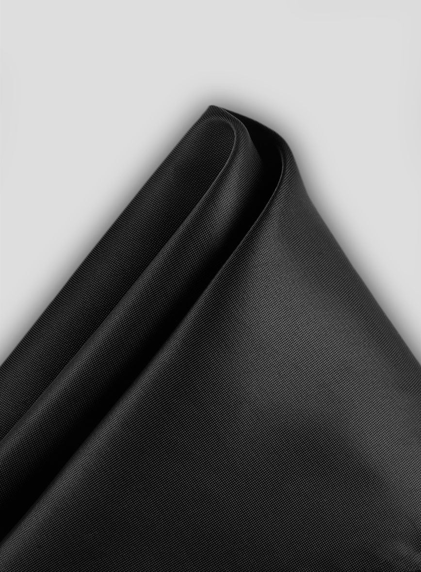 Satin Pocket Square - Black - Image 2