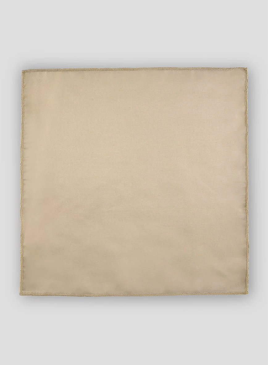 Satin Pocket Square - Golden Beige - Image 3