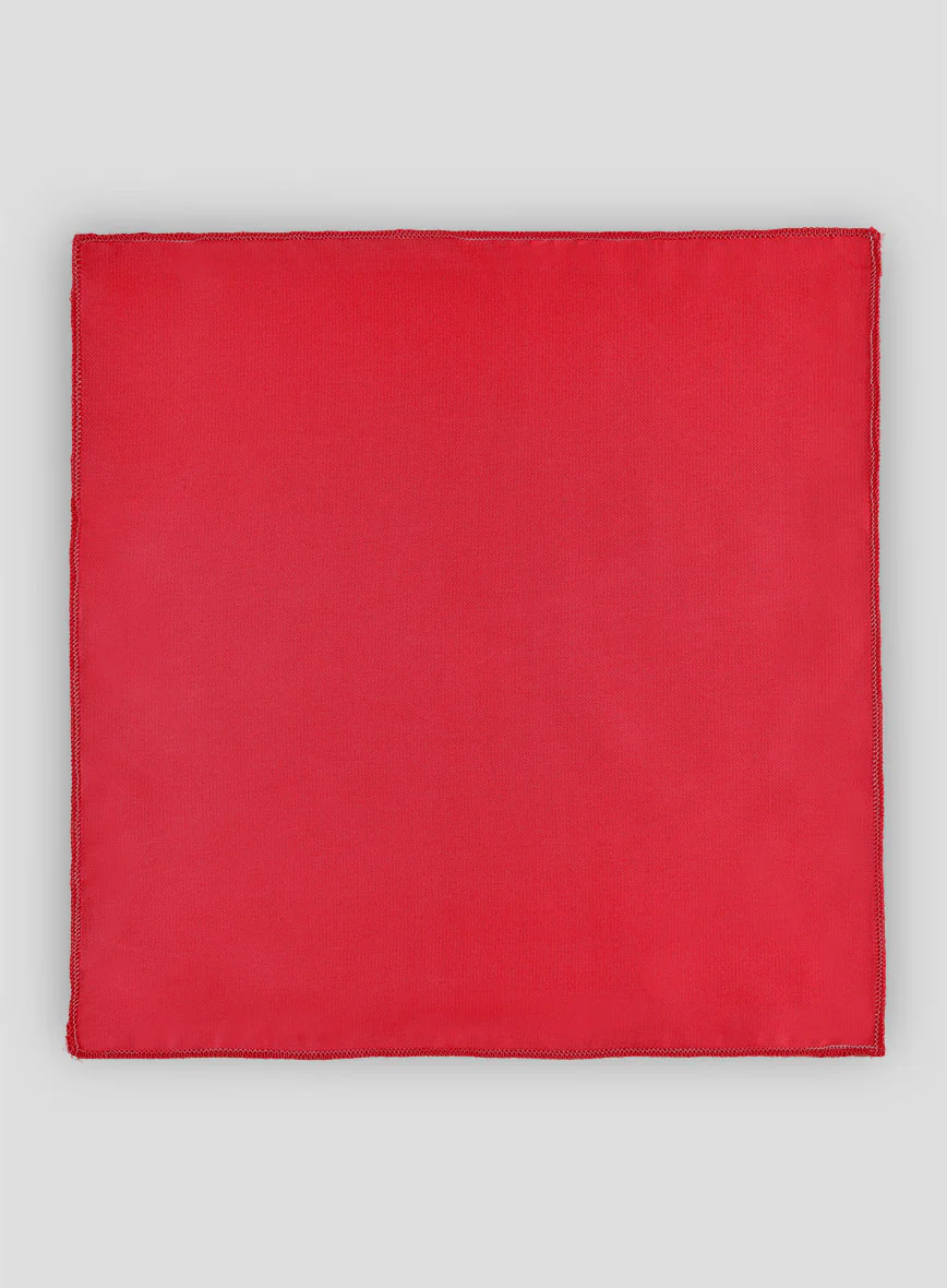 Satin Pocket Square- Red - Image 3
