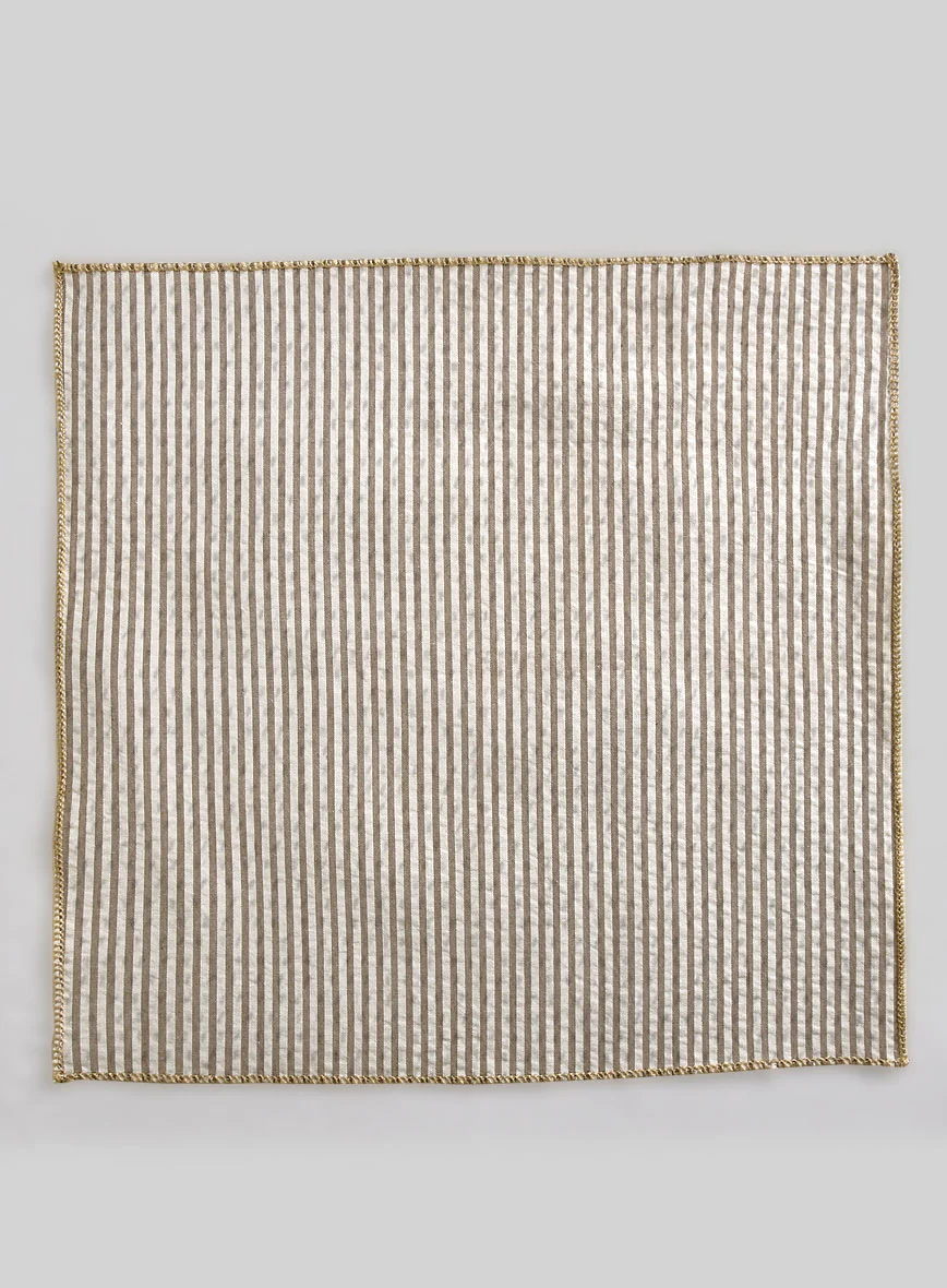 Pocket Square - Tan Seersucker - Image 3