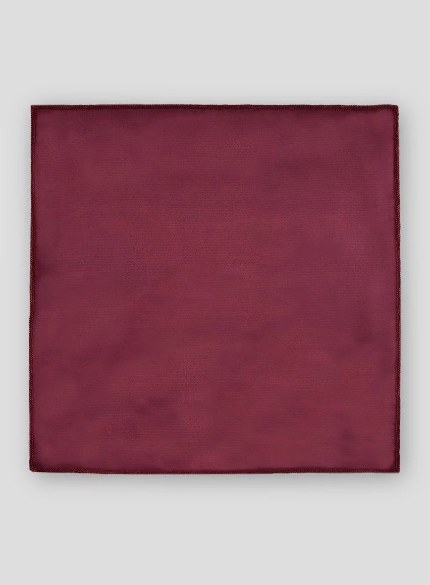Satin Pocket Square - Wine - Image 3