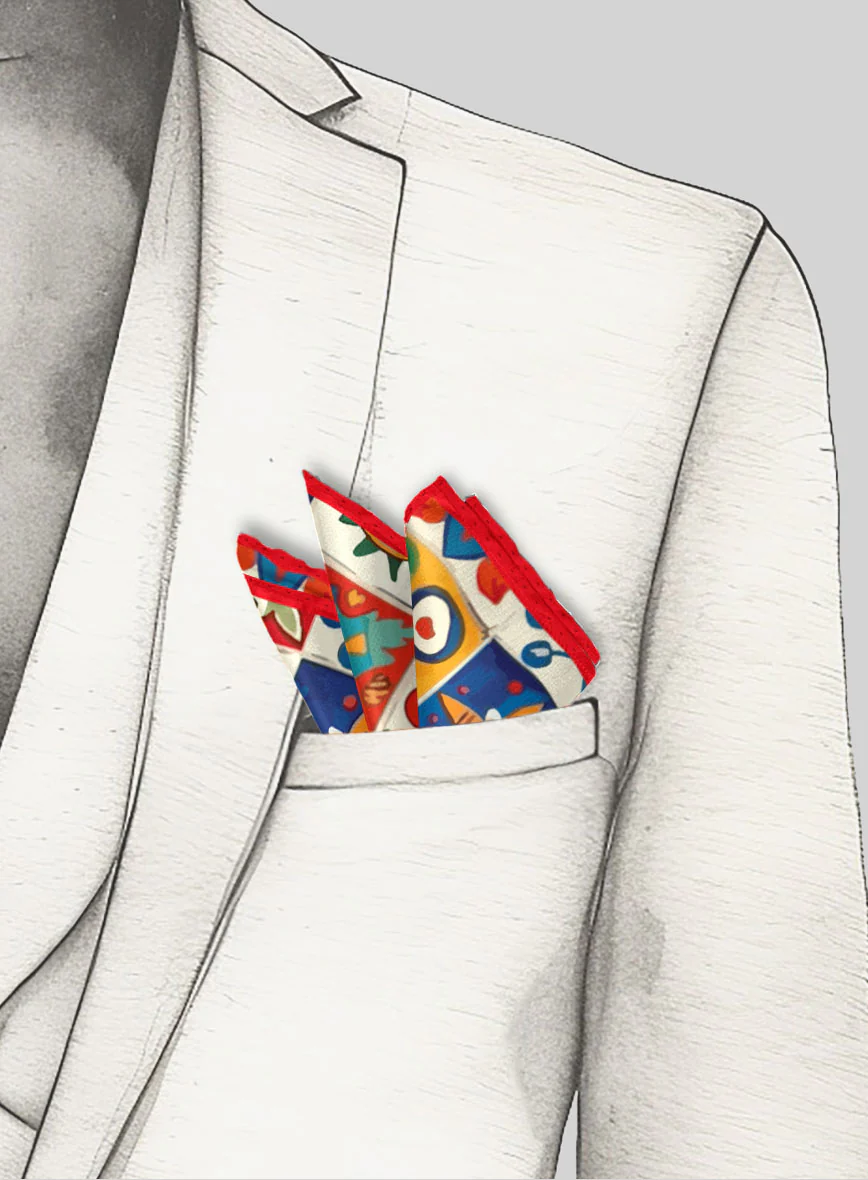 Pomelina Silk Pocket Square - Image 4