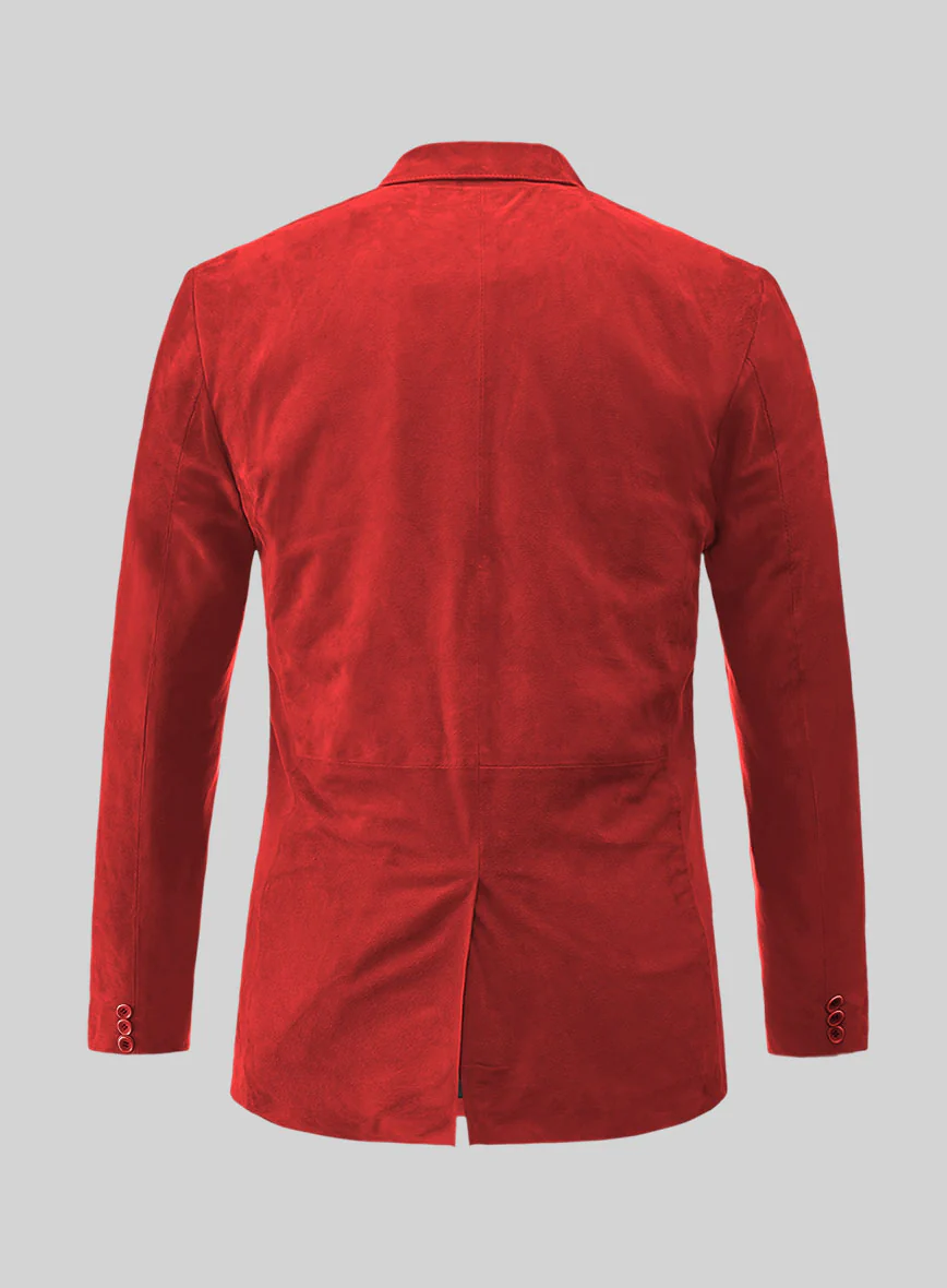 Portland Orange Suede Leather Blazer - Image 2