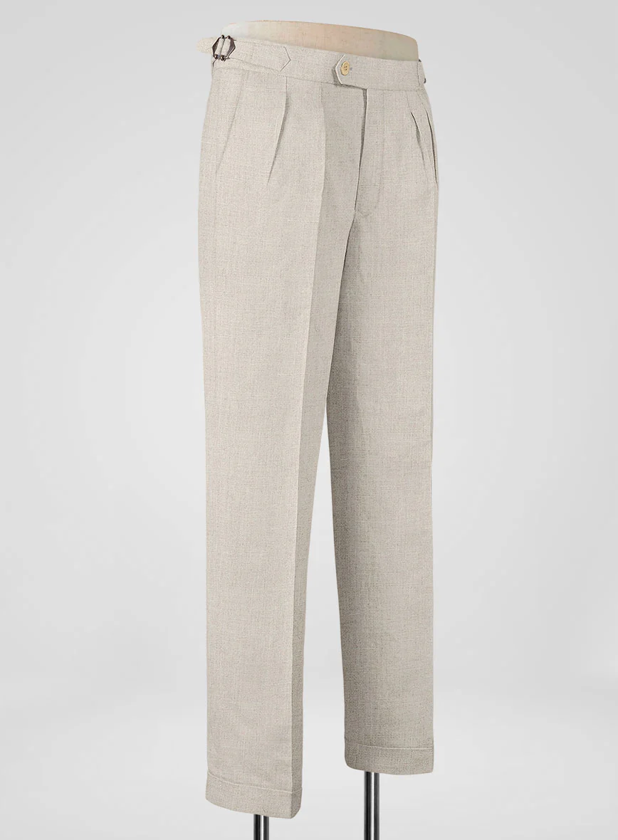 Barn Beige Linen Highland Trousers - Image 2