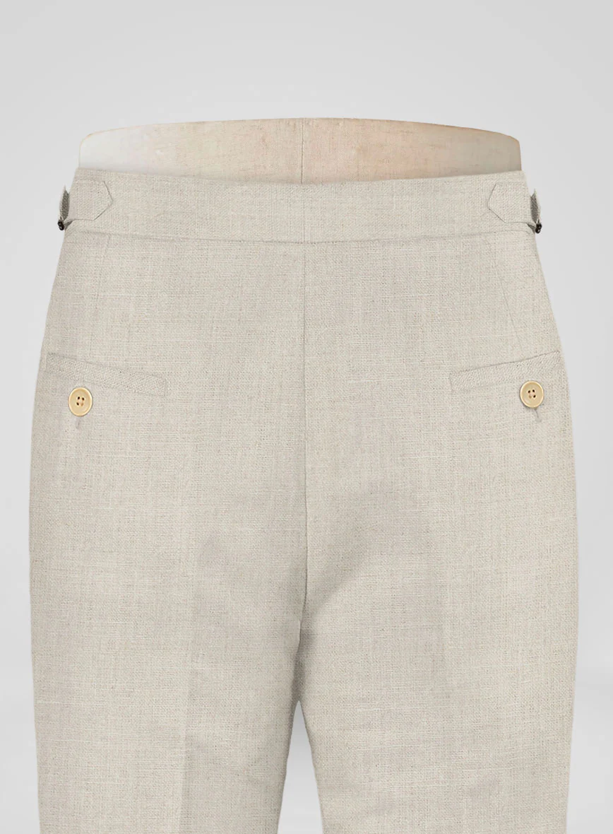Barn Beige Linen Highland Trousers - Image 5