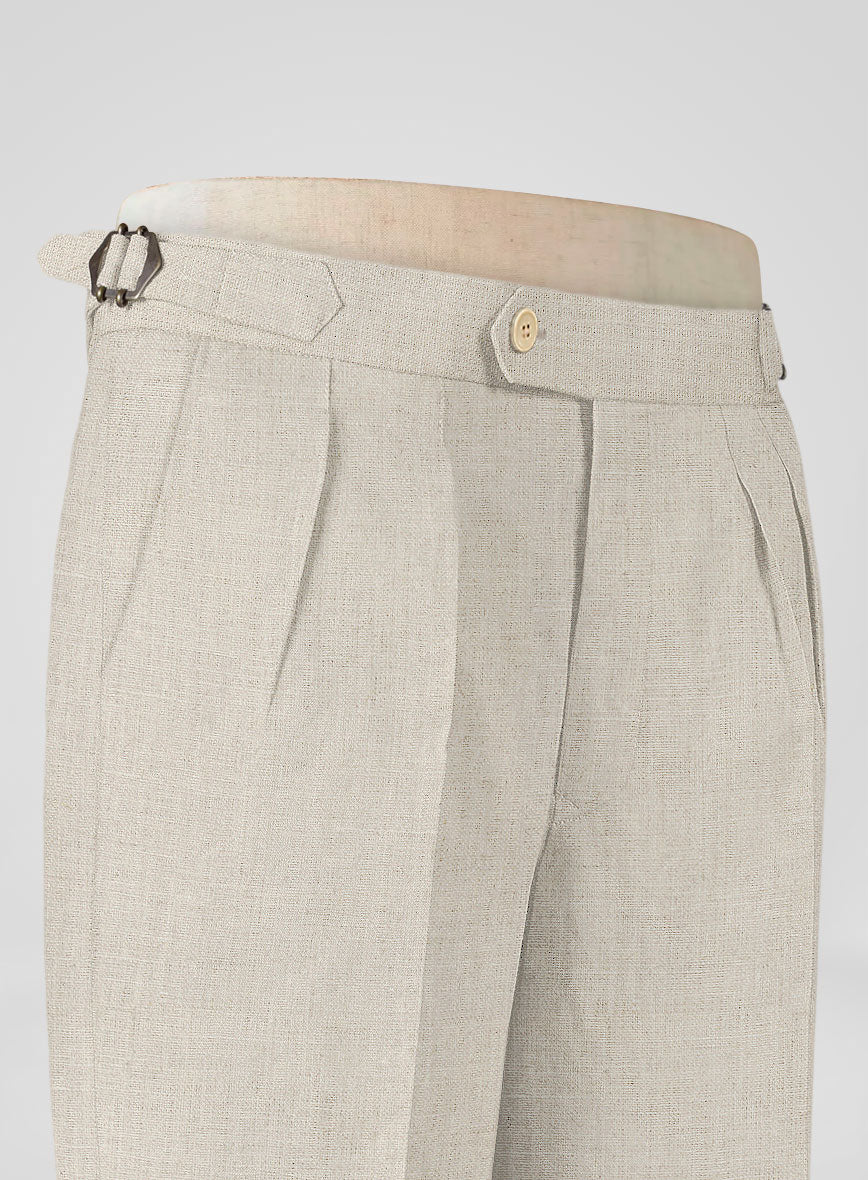 Barn Beige Linen Highland Trousers - Image 6