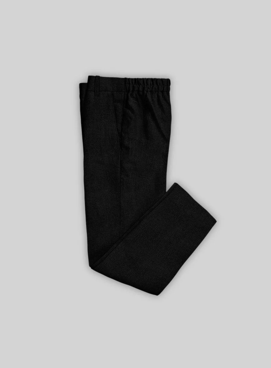 Black Linen Boys Suit - Image 3