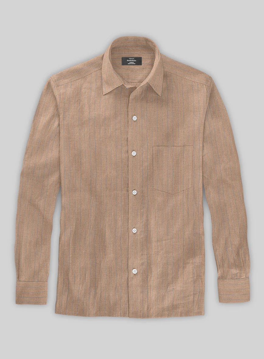 Quicksand Stripe Linen Shirt - Image 2