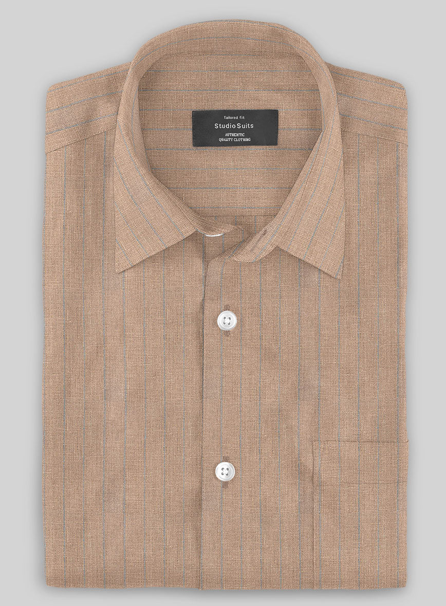 Quicksand Stripe Linen Shirt - Image 2