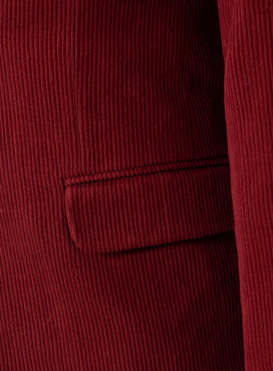 Red Corduroy 3 Piece Suit - Image 4